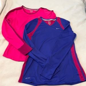 Nike DriFit Long Sleeved Shirts, Bundle of 2